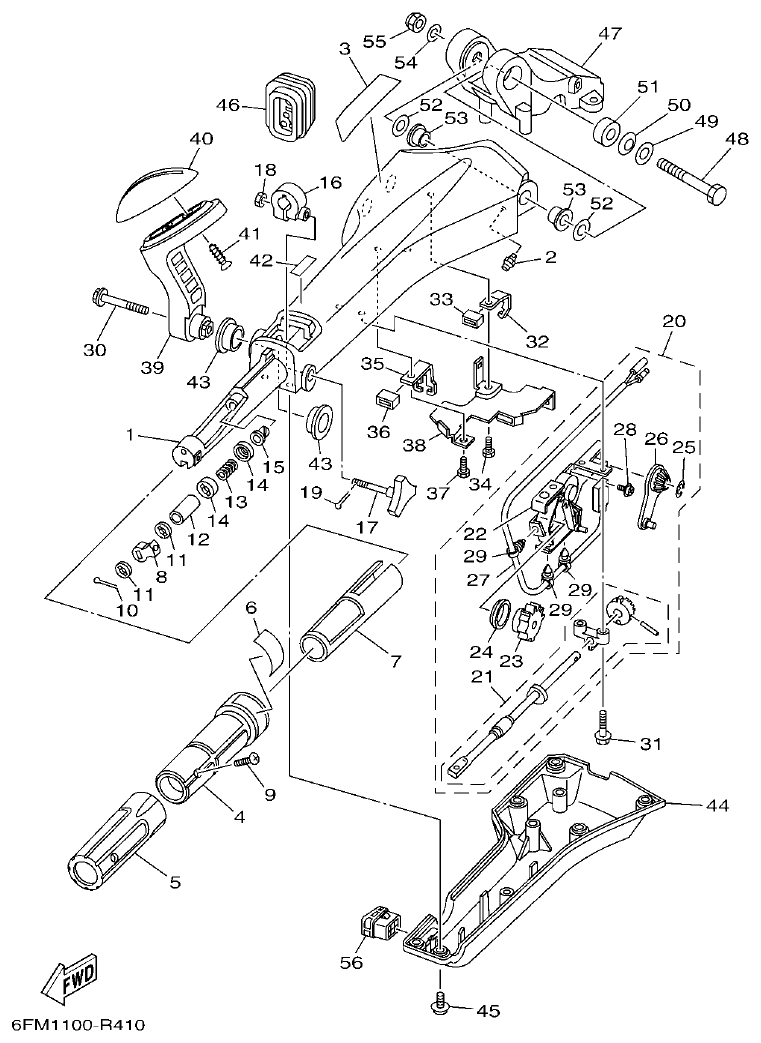 Yamaha F115B, FL115B, FL115BET OPTIONAL PARTS 1 parts diagram